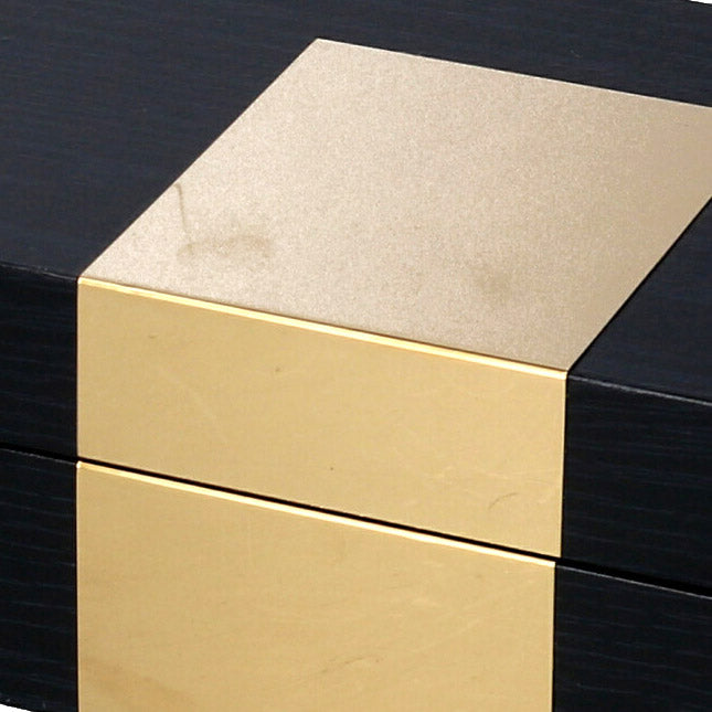 Set 2 Scatole in Legno nero rettangolare 