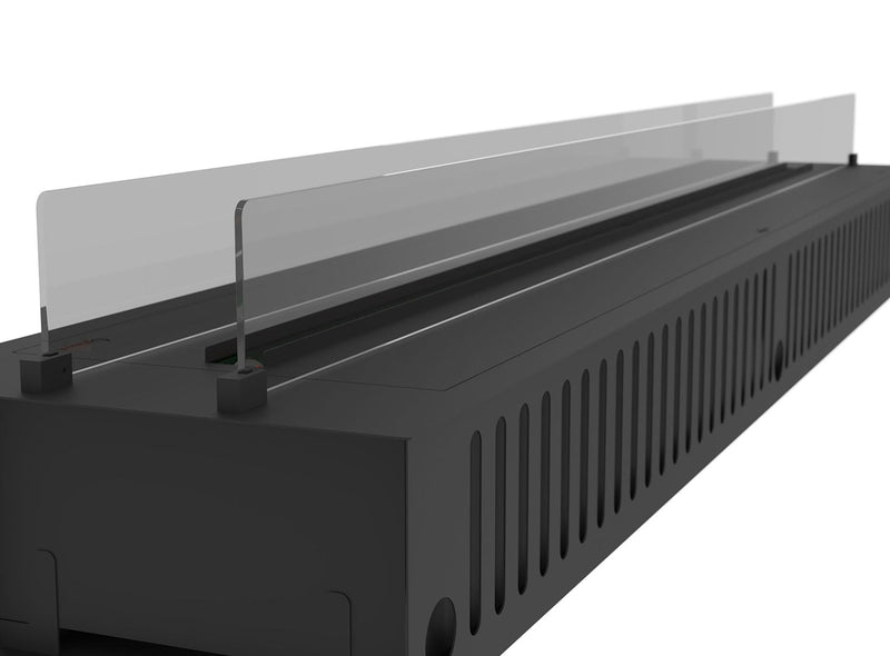 Camino a Vapore Elettrico da Incasso 220x48,5x33 cm Invapo con LED RGB Nero