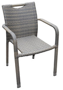 Sedia da Giardino in Alluminio e Wicher Vorghini Cipro Avana