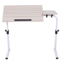 Scrivania Tavolino Porta Pc da Ufficio  in Legno e Metallo 80x40x45-65.5 cm 