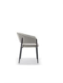 Set 2 Sedie Maya 59,5x54x78,5 cm in Tessuto Easy-Clean Grigio Chiaro       