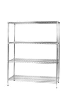 Scaffale 4 Ripiani 121x60x160 cm in Metallo Cromato Tosini
