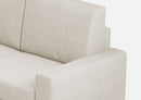 Divano Angolare 5 Posti 246x246x85 cm Sakar in Tessuto Latte