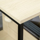 Lettiera per Gatti a Mobile 80x48x55 cm in Legno e Acciaio Quercia