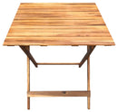 Tavolo Quadrato Pieghevole da Giardino 70x70 cm in Legno