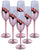 Set 6 Champagnergläser Chic Flûte in Villa d'Este Home Tivoli Transparent und Roségold Glas