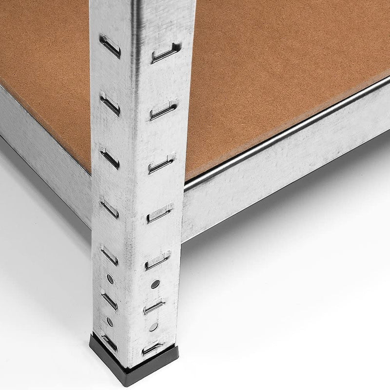 Scaffale Modulare 5 Ripiani in MDF 90x40x180 cm Portata 875 Kg in Metallo Zincato