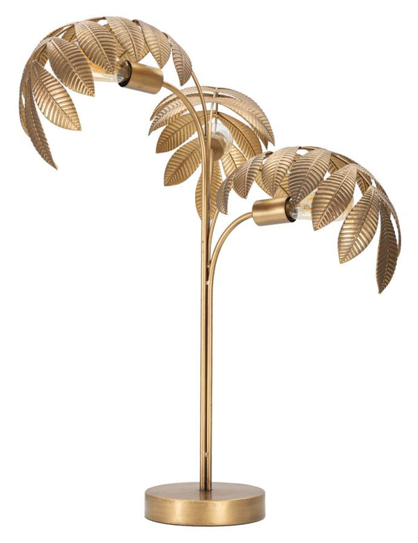 Lampada da Tavolo Leaf 57x81x57 cm in Ferro Oro sconto