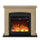 Camino Elettrico da Pavimento 107,2x95,2x24,5 cm Effetto Fiamma 1500W Sined Siena Rovere