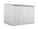 Casetta Box da Giardino in Lamiera di Acciaio Porta Utensili 260x185x192 cm Enaudi Bianca