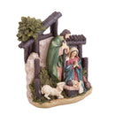Set 2 Statuine Natalizie Natività con Palma 16 cm in Resina