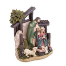 Set 2 Statuine Natalizie Natività con Palma 16 cm in Resina