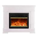Camino Elettrico da Pavimento 88,2x104,4x27,9 cm Effetto Fiamma 1500W Ideal & Mars Bianco