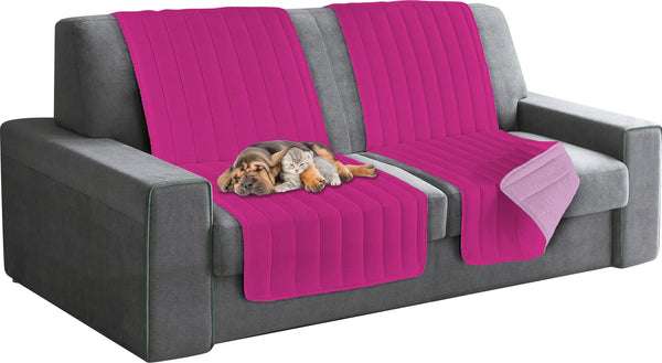 Gesteppter Doubleface-Sofabezug 60 x 190 cm Lila/Fuchsia prezzo