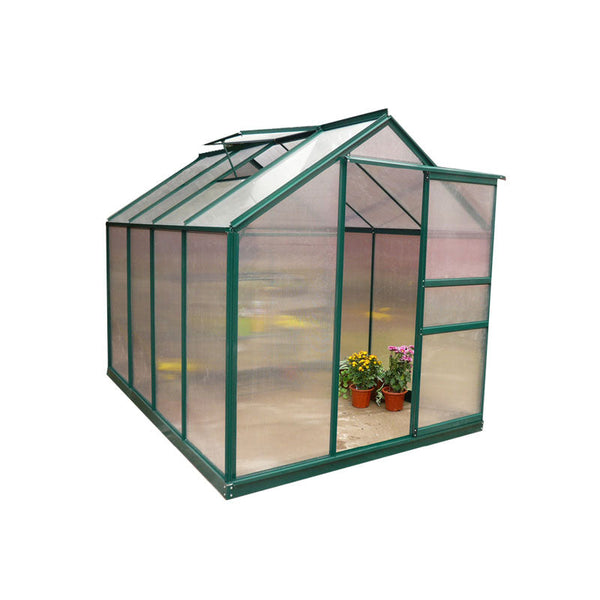 prezzo Gartengewächshaus aus Aluminium und Polycarbonat mit Fenster H201x190x252cm Taddei Flora L