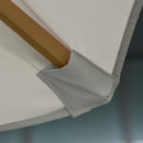 Ombrellone da Giardino Ø300x250H cm Palo in Legno e 8 Stecche Grigio  