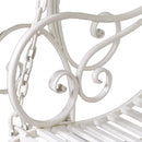 Dondolo da Giardino in Metallo 146x95x207cm Viareggio Bianco