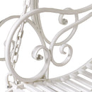 Dondolo da Giardino in Metallo 146x95x207cm Viareggio Bianco