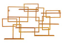 Porta Bottiglie Glam Orizzontale 80x10x50 cm in Ferro Oro