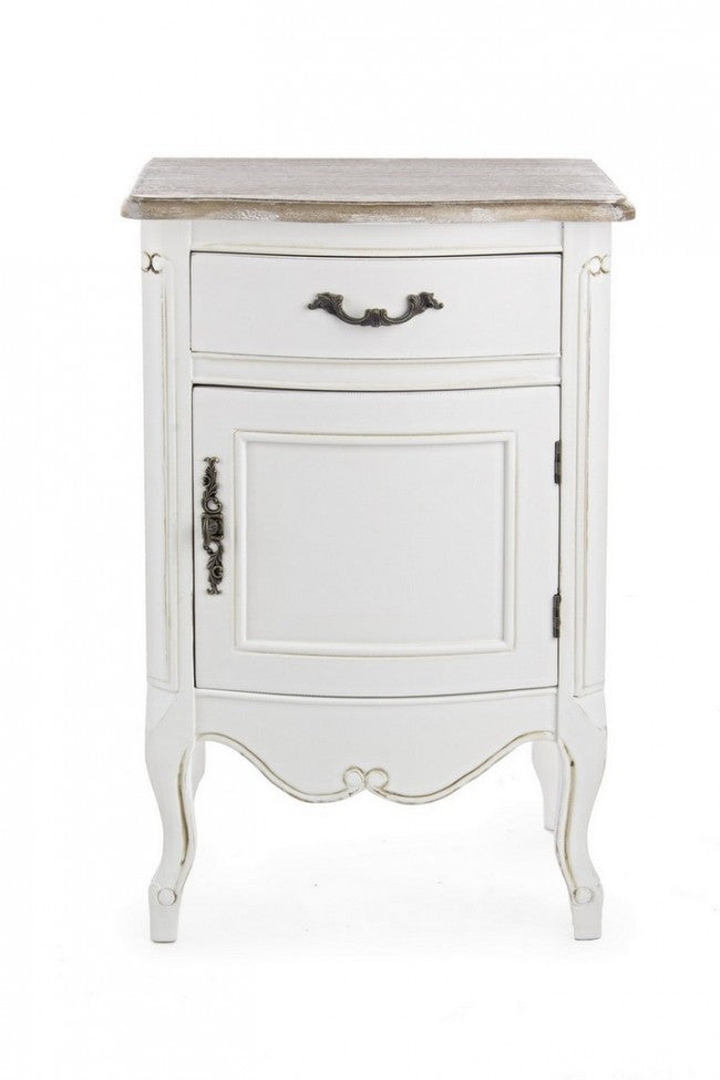 Comodino 1 Anta 1 Cassetto Justine in Legno