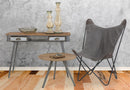 Sedia Montana 74x71x103 cm in Ferro e Poliestere Grigio e Marrone