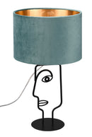 Lampada da Tavolo da Interno Attacco E27 in Metallo Nero