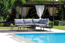 Set Salotto da Giardino in Alluminio Divano Angolare e Tavolino Vorghini Corner Malmo