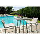 Tavolino Bar da Giardino in Polyrattan Quadrato 70x70x107cm Adila Melange Grigio