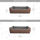 Cuccia per Cani e Gatti Doubleface in Poliestere Love Tortora Varie Misure