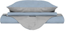 Copripiumino con Sacco e Federe Doubleface Azzurro\/Grigio Chiaro Varie Misure