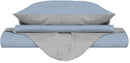 Copripiumino con Sacco e Federe Doubleface Azzurro\/Grigio Chiaro Varie Misure