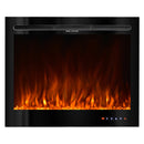 Camino Elettrico da Incasso 63,3x77,1x14,17 cm Effetto Fiamma 1500W Colorado Nero