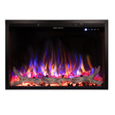 Camino Elettrico da Incasso 50,8x75x19,5 cm Effetto Fiamma 1500W Thomas Maxi Nero