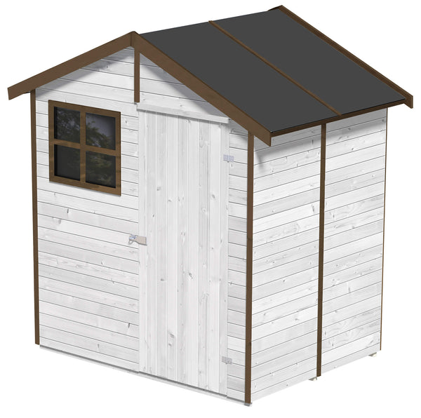 acquista Werkzeugkasten aus Holz 180 x 135 x 220 cm mit Tür und Fenster Ecla Bianca