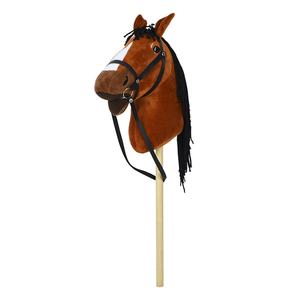 Cavallo con Bastone Pro in Legno Marrone o Beige 29x15x80 cm online