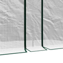 Serra da Giardino 2 m² 200x100x178 cm 2 Porte Avvolgibili Copertura in PE Bianco  