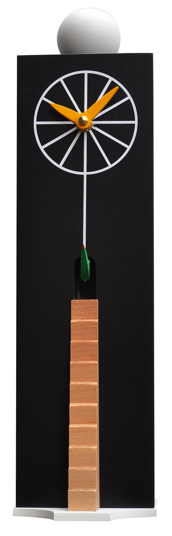 Wandkuckucksuhr 10,5x38x12 cm Pirondini Italia QQ Zikkurat 501 Schwarz sconto