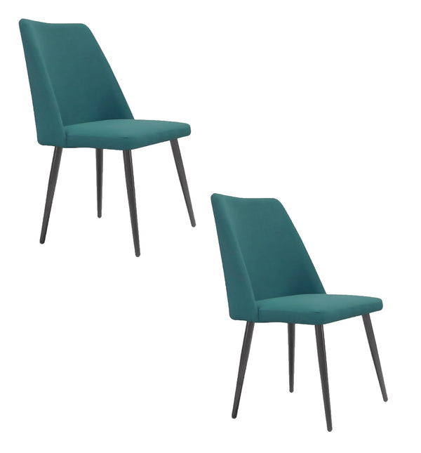 Set 2 sedie Imbottite 48x58x92 cm In Tessuto Enjoy Lux Alexia Turchese prezzo