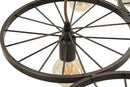 Lampadario Indust Circle 6 Luci 110x60x6 cm in Ferro