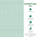 Telo di Ricambio per Serra da Giardino 3x2x2 m con 6 Finestre e Porta Avvolgibile Verde