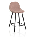 Set 2 Sgabelli 43x40x91,5 cm in Velluto Rosa