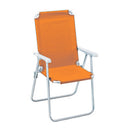 Sedia in Acciaio Tessuto Texilene Arancio Sedia Pieghevole Mare Spiaggia Piscina Campeggio
