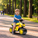Moto Cavalcabile per Bambini 18 Mesi - 3 Anni Balance Senza Pedali con Musica Giallo      