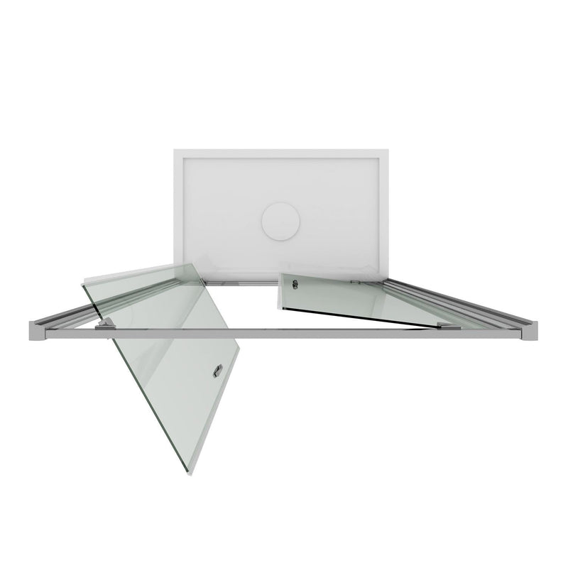 Porta Parete Doccia 2 Ante Battenti In Cristallo Opaco 6mm H185 Fosterberg Koge Varie Misure