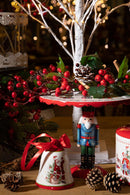 Set 3 Campane Decorative con Babbo Natale da Appendere 10 cm in Ceramica