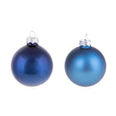Set 24 Palle di Natale da Appendere Ø 4 cm in Vetro Blu