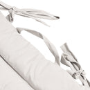 Cuscino Outdoor Imbottito Idrorepellente per Lettino da Esterno 60x180 cm in Poliestere e Policotone Ecrù      