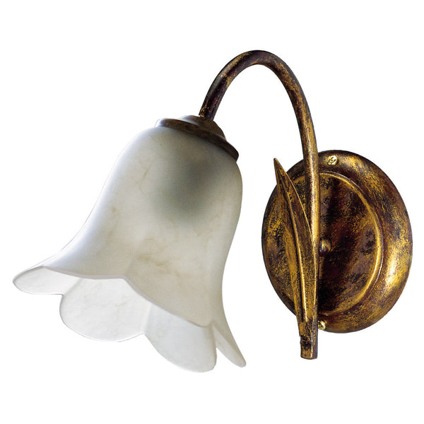 acquista Wandleuchte 1xE14 Brauner Rahmen Nuvolato Strohglas E-Energy Irene