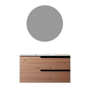 Mobile bagno 100 cm Sospeso Rovere Cartagena Boston con Specchio Rotondo Bonussi