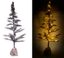 Albero di Natale Luminoso con LED e Pigne in PVC H170cm Juta Verde Innevato